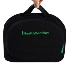 IHEALTHCOMFORT Small Travel Seat Cushion,Portable And Foldable Gel Memory Foam Cushion,Multi-Functional Supportive Firm Butt Pillow,for Long Sitting Driving Trip