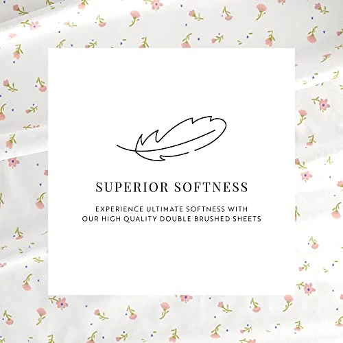 4 Piece Twin Bedding Sheet Set (Pink Floral) - Sleep Better Than Ever With These Ultra-Soft & Cooling Bed Sheets For Your Twin Size Bed - Deep Pocket Fits 16" Mattress 3 4 Piece Twin Bedding Sheet Set (Pink Floral) - Sleep Better Than Ever With These Ultra-Soft & Cooling Bed Sheets For Your Twin Size Bed - Deep Pocket Fits 16" Mattress - Image 3