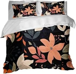 GRANKER 3 Piece Bed Set Small Broken Flower Pattern For All Season, Men/Women Bedroom Hotel Dormitory Guest Room53x79in/135cmX200cm -Amazon Shop 41lkF3ktNwL. AC 1