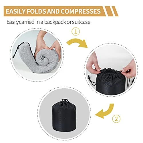 Notieaty Travel Pillow 100% Pure Memory Foam Neck Pillow,Traveling Can Be Used For Sleeping Plane Car Travel Home, Airplane Travel Kit With 3D Contoured Eye Masks, Earplugs, And Luxury Bag… 6 Notieaty Travel Pillow 100% Pure Memory Foam Neck Pillow,Traveling Can Be Used For Sleeping Plane Car Travel Home, Airplane Travel Kit With 3D Contoured Eye Masks, Earplugs, And Luxury Bag… - Image 6