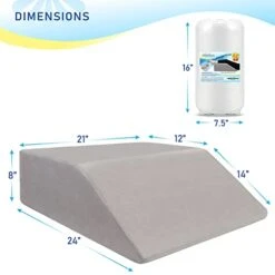 Healthex Leg Elevation Pillow With Memory Foam Top - Elevated Leg Rest Pillow For Circulation, Swelling, Kneef - Wedge Pillow For Legs, Sleeping, Reading, Relaxing - Removable Washable Cover (8 Inch) 12 Healthex Leg Elevation Pillow With Memory Foam Top - Elevated Leg Rest Pillow For Circulation, Swelling, Kneef - Wedge Pillow For Legs, Sleeping, Reading, Relaxing - Removable Washable Cover (8 Inch) -Amazon Shop 41mCP9B5AoL