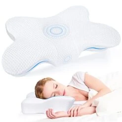 DIKI Cervical Memory Foam Pillow, Ergonomic Contour Pillow For Neck And Shoulder Pain Relief, Orthopedic Neck Pillow For Side, Back And Stomach Sleepers, Bed Support Pillow For Sleeping