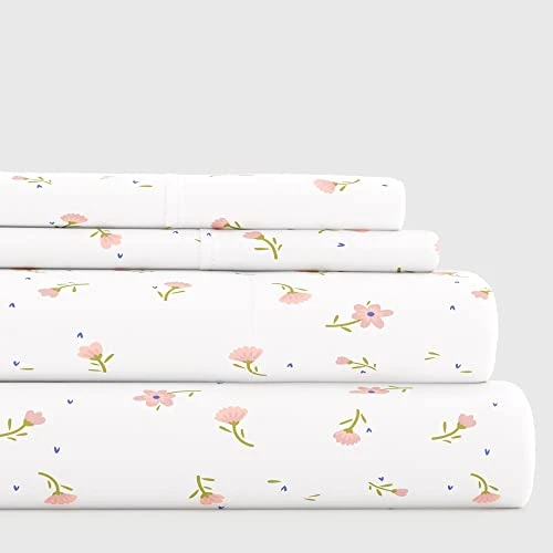 4 Piece Twin Bedding Sheet Set (Pink Floral) - Sleep Better Than Ever With These Ultra-Soft & Cooling Bed Sheets For Your Twin Size Bed - Deep Pocket Fits 16" Mattress 1 4 Piece Twin Bedding Sheet Set (Pink Floral) - Sleep Better Than Ever With These Ultra-Soft & Cooling Bed Sheets For Your Twin Size Bed - Deep Pocket Fits 16" Mattress