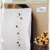 Tobin Stamped Pillowcases, Fireflies, 20" X 30" Embroidery Kit, White