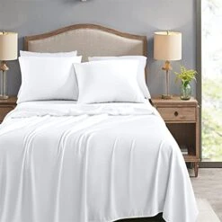 Queen Flat Sheets Only, Pack Of 6, Soft Microfiber Bedding Sheets For Home, Salons, Hotels, Bulk Flat Sheets Only Queen Size (White) 18 Queen Flat Sheets Only, Pack Of 6, Soft Microfiber Bedding Sheets For Home, Salons, Hotels, Bulk Flat Sheets Only Queen Size (White) -Amazon Shop 41mqcgrAfJL