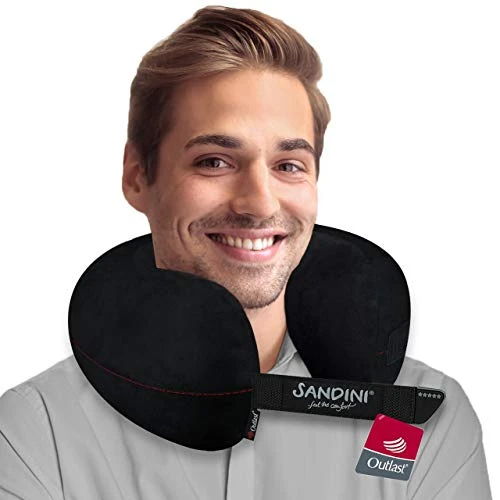SANDINI TravelFix Regular Size –with Outlast Temperature Regulation And Heat Management - Premium Travel Pillow With Closure And Ergonomic Support Function – Free Transport Bag With Attachment Clip 2 SANDINI TravelFix Regular Size –with Outlast Temperature Regulation And Heat Management - Premium Travel Pillow With Closure And Ergonomic Support Function – Free Transport Bag With Attachment Clip - Image 2