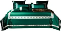 WXBDD Cotton Embroidery Bedding Silk Cotton Bed Sheet And Comforter Set Green (Color : D, Size : 200 * 230cm) -Amazon Shop 41nXJZf6XiL. AC
