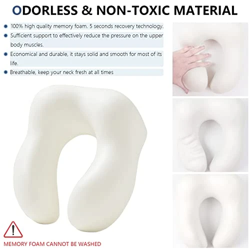 YIRFEIKRER Travel Pillow, Hooded Neck Pillow And Neck Support Pillow Made Of Memory Foam, For Sleep Rest, Airplane, Car, Family And Travel Use(Grey) 5 YIRFEIKRER Travel Pillow, Hooded Neck Pillow And Neck Support Pillow Made Of Memory Foam, For Sleep Rest, Airplane, Car, Family And Travel Use(Grey) - Image 5