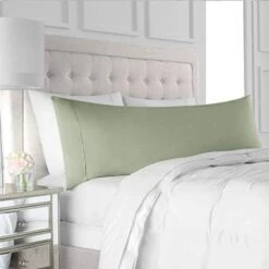 Italian Luxury Body Pillow Cover - Soft 21" X 60" Microfiber Long Pillow Case W/ No Zipper - Fits 20" ﻿x 54" Pillow, Machine Washable, Gray -Amazon Shop 41oQDUO6sGL. AC