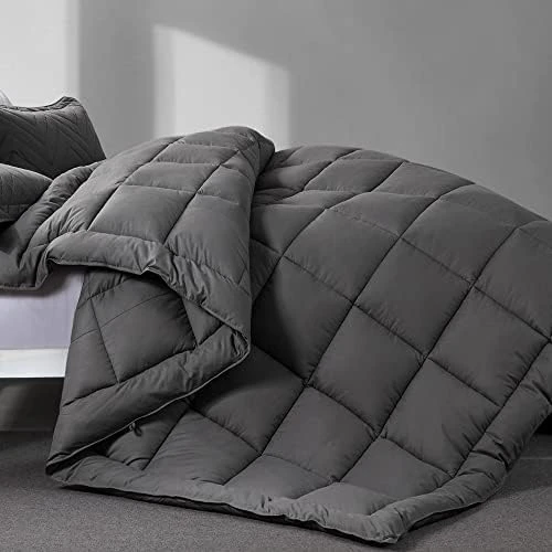 HOMBYS Super Fluffy 120“ X 120” Oversized King Warm Bedding Comforter With 116 Oz Filling, Thick Duvet Insert Down Alternative Comforter With 8 Corner Tabs, Grey 8 HOMBYS Super Fluffy 120“ X 120” Oversized King Warm Bedding Comforter With 116 Oz Filling, Thick Duvet Insert Down Alternative Comforter With 8 Corner Tabs, Grey - Image 8