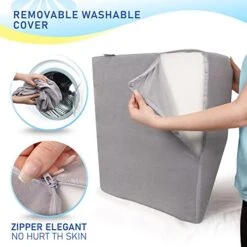 Healthex Leg Elevation Pillow With Memory Foam Top - Elevated Leg Rest Pillow For Circulation, Swelling, Kneef - Wedge Pillow For Legs, Sleeping, Reading, Relaxing - Removable Washable Cover (8 Inch) 14 Healthex Leg Elevation Pillow With Memory Foam Top - Elevated Leg Rest Pillow For Circulation, Swelling, Kneef - Wedge Pillow For Legs, Sleeping, Reading, Relaxing - Removable Washable Cover (8 Inch) -Amazon Shop 41oZOwOEQSL