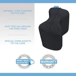 Bonmedico Knee Pillow Knee Support - Home Office Side Sleeper Pillow For Between Legs When Sleeping, Soft Memory Foam Made For Sciatica Pain Relief And Back Pain Relief, Black -Amazon Shop 41obcXI6UuL