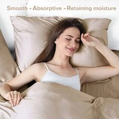 100% Pure Mulberry Silk Pillowcase For Hair And Skin - Allergen Resistant Dual Sides,600 Thread Count Silk Bed Pillow Cases With Hidden Zipper,1pc,Standard Size,Taupe -Amazon Shop 41pCyqEKnKL