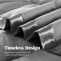 ® Blankets King Size - Soft Lightweight Down Blanket For All Seasons, Cozy Warm Luxury Bed Blanket With Satin Trim, 100% Cotton Cover, Dark Grey (108"X90") -Amazon Shop 41pN9b2tcdL