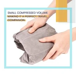 Acoway Inflatable Travel Adjustable Foot Rest Pillow With Travel Pouch - Airplane Travel Essentials - Portable Airplane Leg Pillow With Sleeping Mask & Ear Plugs - Travel Foot Pillow For Kids & Adults -Amazon Shop 41qTpA1QDKL