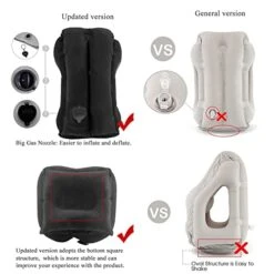 HAIYANLE Inflatable Travel Pillow - Multifunctional Travel Pillow For Adult Chin Supporting Travel Neck Pillow Airplane Sleeper Office Napping Pillow With Eye Mask, Earplugs And Portable Bag -Amazon Shop 41qtsHU70dL