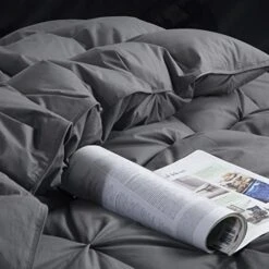 120x98 Palatial King Goose Feather And Down Comforter Duvet Insert Pinch Pleat Comforter-100% Cotton Cover-Fluffy And Soft For All Season Warmth-80 Oz -Amazon Shop 41rak4PAdJL