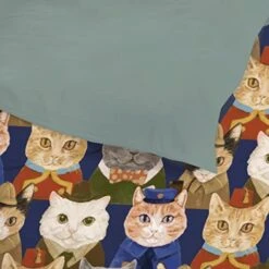 Yakujo Cute Cats In Job Uniforms 3 Pieces Duvet Cover Comfortable With Zipper Closure Lightweight All Season Bedding Covers (No Comforter) 78"X90" -Amazon Shop 41rhRTXibEL