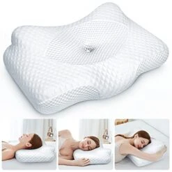 Adjustable Cervical Pillow Naturally Restore Neck Health, Hollow Memory Foam Pillows For Pain Relief Sleeping, Odorless Orthopedic Contour Pillow, Bed Pillow Support Side Back Stomach Sleepers