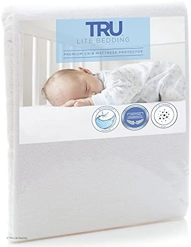 Waterproof Baby Mattress Protector - Safe & Clean Toddler Mattress Cover - Breathable Cotton Terry Crib Mattress Protection Sheet - Toddler Bed Crib Size 4 Waterproof Baby Mattress Protector - Safe & Clean Toddler Mattress Cover - Breathable Cotton Terry Crib Mattress Protection Sheet - Toddler Bed Crib Size - Image 4