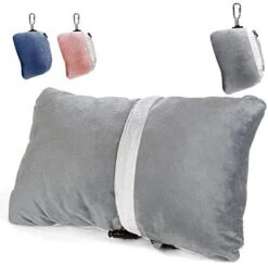 Compact Travel Pillow Made With Shredded Memory Foam And Super Soft Fleece Fabric For Ultimate Comfort In Travel. Patented Design Rolls And Compacts Small For Travel. (Grey) 14 Compact Travel Pillow Made With Shredded Memory Foam And Super Soft Fleece Fabric For Ultimate Comfort In Travel. Patented Design Rolls And Compacts Small For Travel. (Grey) -Amazon Shop 41sJ8CBCSPL. AC