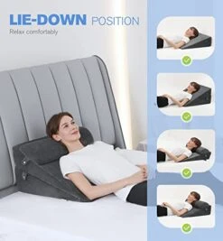 OasisSpace Wedge Pillows For After Surgery - 4pcs Orthopedic Wedge Pillow Set, Memory Foam Sleeping Wedges For Adults, Sitting Pillow For Acid Reflux And GERD, Adjustable Pillow With Removable Cover -Amazon Shop 41sWdvSj7RL