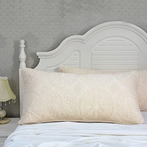 Quilted Pillow Shams King Size Set Of 2 Cotton Coastal Beach Decorative Pillow Covers Navy Blue Nautical Seashells Bedroom Decor 4 Quilted Pillow Shams King Size Set Of 2 Cotton Coastal Beach Decorative Pillow Covers Navy Blue Nautical Seashells Bedroom Decor - Image 4