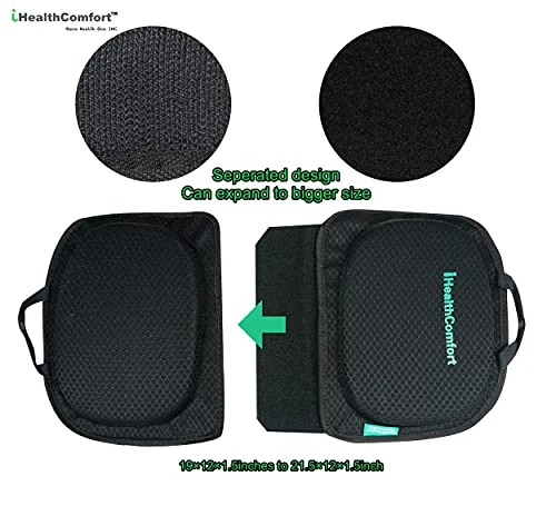 IHEALTHCOMFORT Small Travel Seat Cushion,Portable And Foldable Gel Memory Foam Cushion,Multi-Functional Supportive Firm Butt Pillow,for Long Sitting Driving Trip 4 IHEALTHCOMFORT Small Travel Seat Cushion,Portable And Foldable Gel Memory Foam Cushion,Multi-Functional Supportive Firm Butt Pillow,for Long Sitting Driving Trip - Image 4