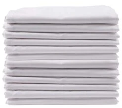 Brushed Microfiber Pillow Cases Bulk Pack | Set Of 12 Standard Queen Sized Pillow Cases | White | Perfect To Control Allergies And Insure Sound, Luxurious Sleep