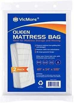 2 Pack Queen Size Mattress Storage Bag 60-Inch By 100-Inch Mattress Bag For Disposal Clear Queen Mattress Plastic Cover For Moving 10 2 Pack Queen Size Mattress Storage Bag 60-Inch By 100-Inch Mattress Bag For Disposal Clear Queen Mattress Plastic Cover For Moving -Amazon Shop 41tGP5fAKaL. AC