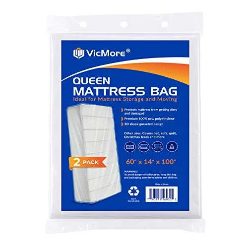 2 Pack Queen Size Mattress Storage Bag 60-Inch By 100-Inch Mattress Bag For Disposal Clear Queen Mattress Plastic Cover For Moving 1 2 Pack Queen Size Mattress Storage Bag 60-Inch By 100-Inch Mattress Bag For Disposal Clear Queen Mattress Plastic Cover For Moving