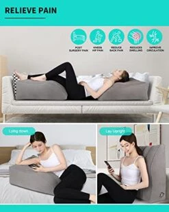 BLABOK Reduce Swelling And Improve Circulation With Inflatable Wedge Pillow(Grey D6) -Amazon Shop 41tcZ4LU08L