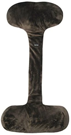 Body Prop Adjustable Over-The-seat Pillow With Buckwheat Hull Filler By VisionX Products For Recliner, Sofa, Couch Neck Pillow (Classic (26"), Brown)