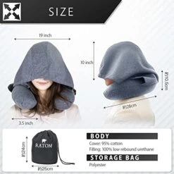 RATOM Neck Pillow For Travel Accessories Essentials Memory Foam Pillows Airplane Car (Gray) -Amazon Shop 41u8nzPwFOL