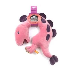 DINORY Helloprom Kids Neck Pillow For Traveling (Dinosaur Ankylosaurus) - Airplane & Road Trip Essentials For Children - Neck, Chin Support - 100% Polyester Filling