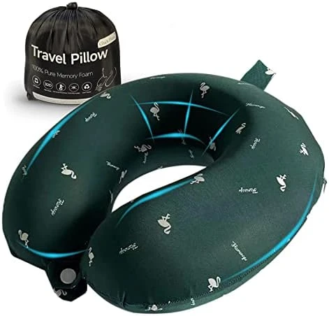 Travel Pillow Memory Foam Neck Pillow,Comfortable And Breathable U Shaped Head Neck Support Airplane Pillow For Traveling, Car, Home, Office (Black Panda) 9 Travel Pillow Memory Foam Neck Pillow,Comfortable And Breathable U Shaped Head Neck Support Airplane Pillow For Traveling, Car, Home, Office (Black Panda) - Image 9