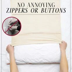 Italian Luxury Body Pillow Cover - Soft 21" X 60" Microfiber Long Pillow Case W/ No Zipper - Fits 20" ﻿x 54" Pillow, Machine Washable, Gray -Amazon Shop 41uoDweqmfL