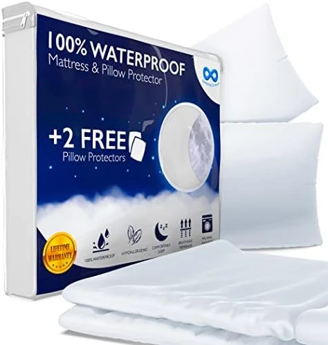 Premium Queen Mattress Protector Waterproof By Everlasting Comfort - (Bonus) 100% Waterproof Pillow Protectors - Hypoallergenic, Deep Pocket Snug Design (Up To 18") - Bed Bug Proof Mattress Cover 8 Premium Queen Mattress Protector Waterproof By Everlasting Comfort - (Bonus) 100% Waterproof Pillow Protectors - Hypoallergenic, Deep Pocket Snug Design (Up To 18") - Bed Bug Proof Mattress Cover - Image 8