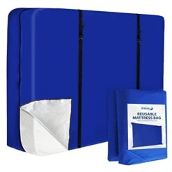 Ttress Storage Bag Full Size Waterproof, Reusable Mattress Bag For Moving, Strong Zipper Extra Heavy Duty Mattress Moving Bag, Easy Carrier Mattress Boxes For Moving, Fit For Mattress Up To 15 Inch