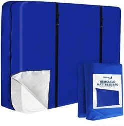 Ttress Storage Bag Full Size Waterproof, Reusable Mattress Bag For Moving, Strong Zipper Extra Heavy Duty Mattress Moving Bag, Easy Carrier Mattress Boxes For Moving, Fit For Mattress Up To 15 Inch -Amazon Shop 41v9pTxjGrL. AC