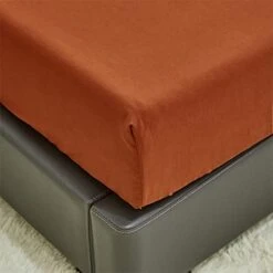 Solid Rust Bed Sheet Set Burnt Orange 4 Pieces Bedding Sheet Set 1 Fitted Sheet 1 Flat Sheet With 2 Pillowcases Queen Size Women Men Bed Caramel Sheet Sets -Amazon Shop 41vbOW8xYrL