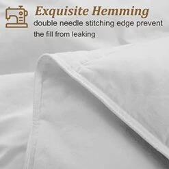 Full White Quilted Feather Comforter-Filled With Feather & Down -All Season Duvet Insert Or Stand-Alone – 82×86 Inch -Amazon Shop 41vefZ2OV3S