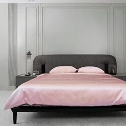 Duvet Cover 3 Piece Set, 22 Momme 100% Mulberry Silk Comforter Quilt Cover Set, Ultra Soft – 1 Comforter Cover Set With 2 Pillowcases - Pink, King