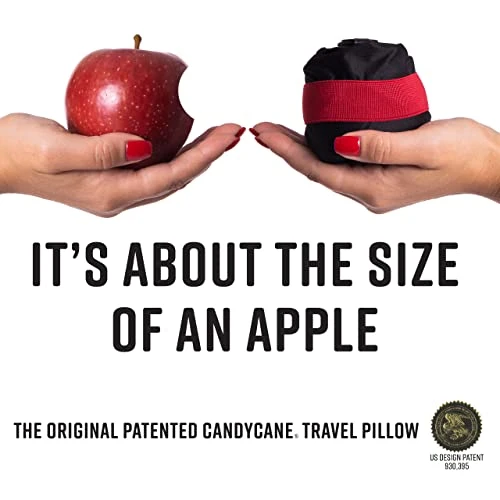 CANDY CANE Travel Pillow 2.0 Neck And Chin Support, Uniqe Design, For Airplanes, Car And Home, Inflatable With Advance Air Valve Carrying Bag, Hand Wash (Red) 2 CANDY CANE Travel Pillow 2.0 Neck And Chin Support, Uniqe Design, For Airplanes, Car And Home, Inflatable With Advance Air Valve Carrying Bag, Hand Wash (Red) - Image 2