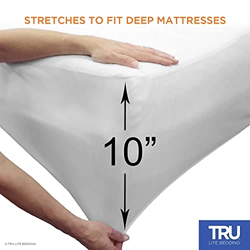 Waterproof Baby Mattress Protector - Safe & Clean Toddler Mattress Cover - Breathable Cotton Terry Crib Mattress Protection Sheet - Toddler Bed Crib Size 2 Waterproof Baby Mattress Protector - Safe & Clean Toddler Mattress Cover - Breathable Cotton Terry Crib Mattress Protection Sheet - Toddler Bed Crib Size - Image 2