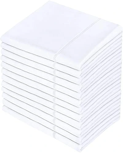 Queen Pillowcases - 12 Pack - Bulk Pillowcase Set - Envelope Closure - Soft Brushed Microfiber Fabric - Shrinkage And Fade Resistant Pillow Covers 20 X 30 Inches (Queen, White) 8 Queen Pillowcases - 12 Pack - Bulk Pillowcase Set - Envelope Closure - Soft Brushed Microfiber Fabric - Shrinkage And Fade Resistant Pillow Covers 20 X 30 Inches (Queen, White) - Image 8