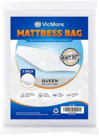2 Pack Queen Size Mattress Storage Bag 60-Inch By 100-Inch Mattress Bag For Disposal Clear Queen Mattress Plastic Cover For Moving 6 2 Pack Queen Size Mattress Storage Bag 60-Inch By 100-Inch Mattress Bag For Disposal Clear Queen Mattress Plastic Cover For Moving - Image 6