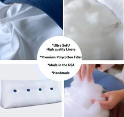 Peachwell Triangular Reading Bed Rest Pillow Large Bolster Cushion Headboard Backrest Wedge Pillow With Removable Cover And Two Large Side Pockets (Chalk Grey, Twin: 39 X 8 X 20 Inches) 18 Peachwell Triangular Reading Bed Rest Pillow Large Bolster Cushion Headboard Backrest Wedge Pillow With Removable Cover And Two Large Side Pockets (Chalk Grey, Twin: 39 X 8 X 20 Inches) -Amazon Shop 41wLJO1sGCL