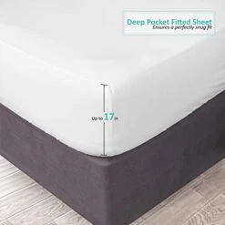 Nestl Bed Sheet Set | 4 Piece Soft Bedding Microfiber Sheet Set | Queen Fitted Sheet, Flat Sheet, 2 Pillow Cases | White -Amazon Shop 41wQxeHjaoL