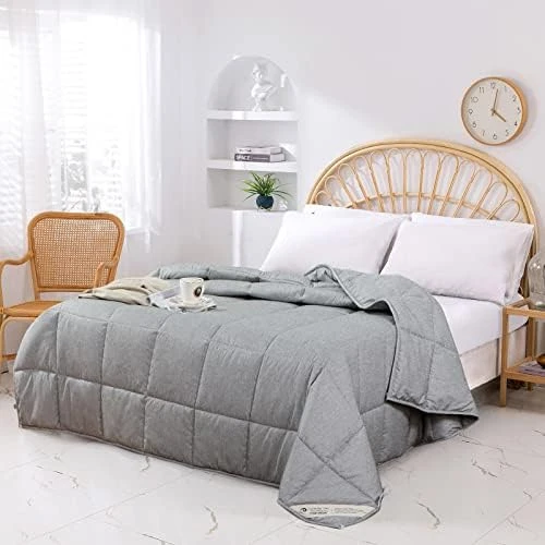 Wool Comforter Queen Size, Excellent Curl Wool Fill Duvet From Australia Temperature Regulation, 100% Natural Wool Quilt Washable All-Season Soft Noiseless Microfiber Shell (Gray, 90"x90") 5 Wool Comforter Queen Size, Excellent Curl Wool Fill Duvet From Australia Temperature Regulation, 100% Natural Wool Quilt Washable All-Season Soft Noiseless Microfiber Shell (Gray, 90"x90") - Image 5